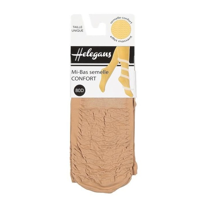 HELEGANS Chaussettes Mi-bas Beige Femme