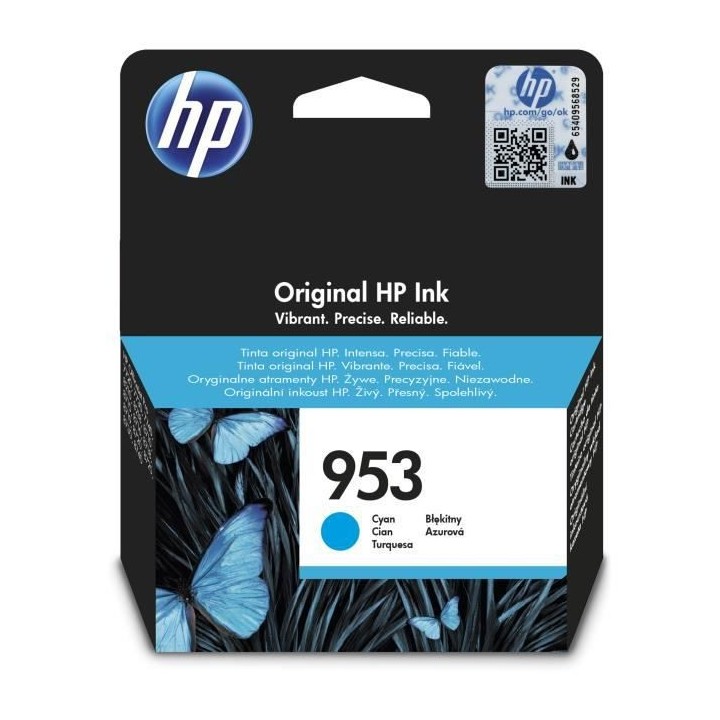 HP 953 Cartouche d'encre cyan authentique (F6U12AE) pour HP OfficeJet