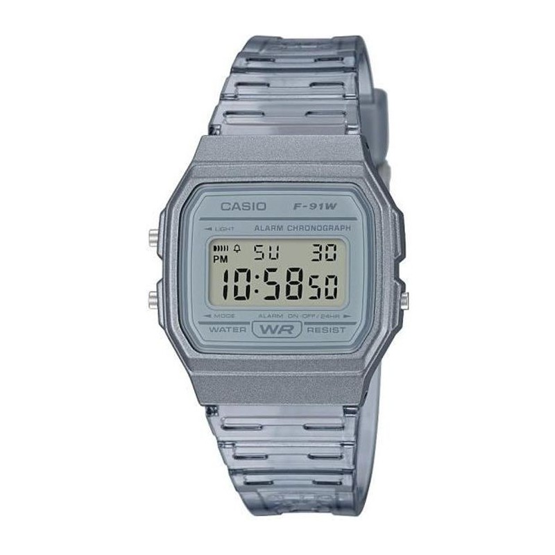 CASIO Collection Montre F-91WS-8EF chrono, alarme, calendrier auto.