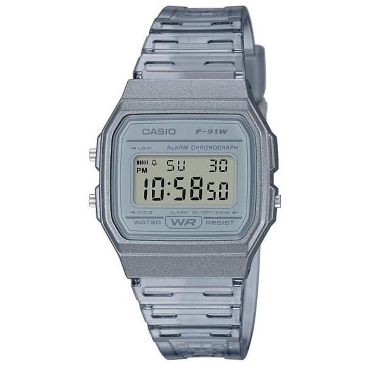 CASIO Collection Montre F-91WS-8EF chrono, alarme, calendrier auto.
