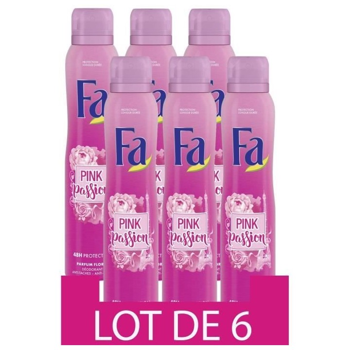 FA Déodorant Anti Transpirant Pink Passion - Efficacité 48h - Formul