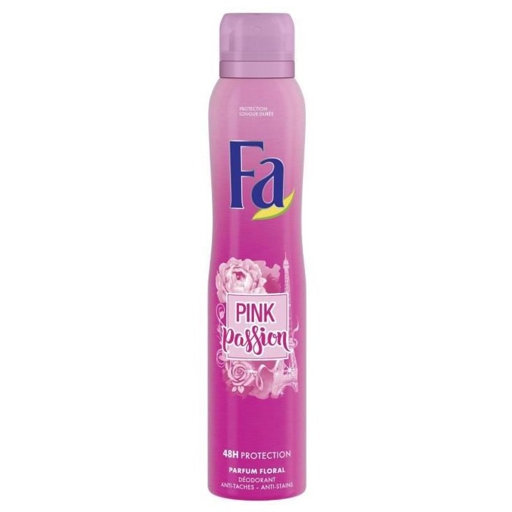 FA Déodorant Anti Transpirant Pink Passion - Efficacité 48h - Formul