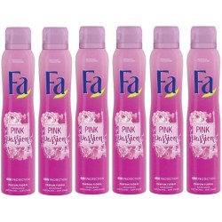 FA Déodorant Anti Transpirant Pink Passion - Efficacité 48h - Formule douce pour la Peau - 200 ml - Lot de 6