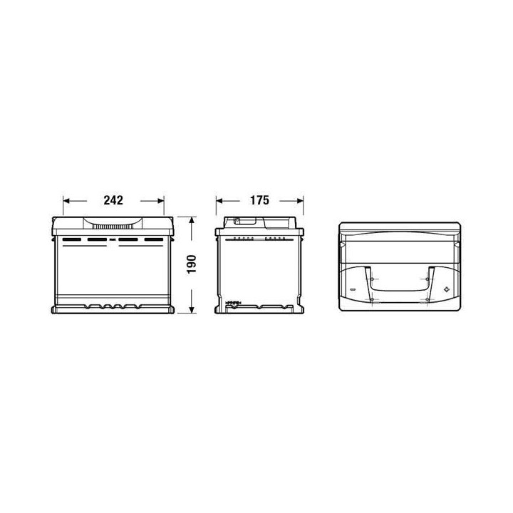 Batterie de démarrage FA640 12V 62Ah 540A