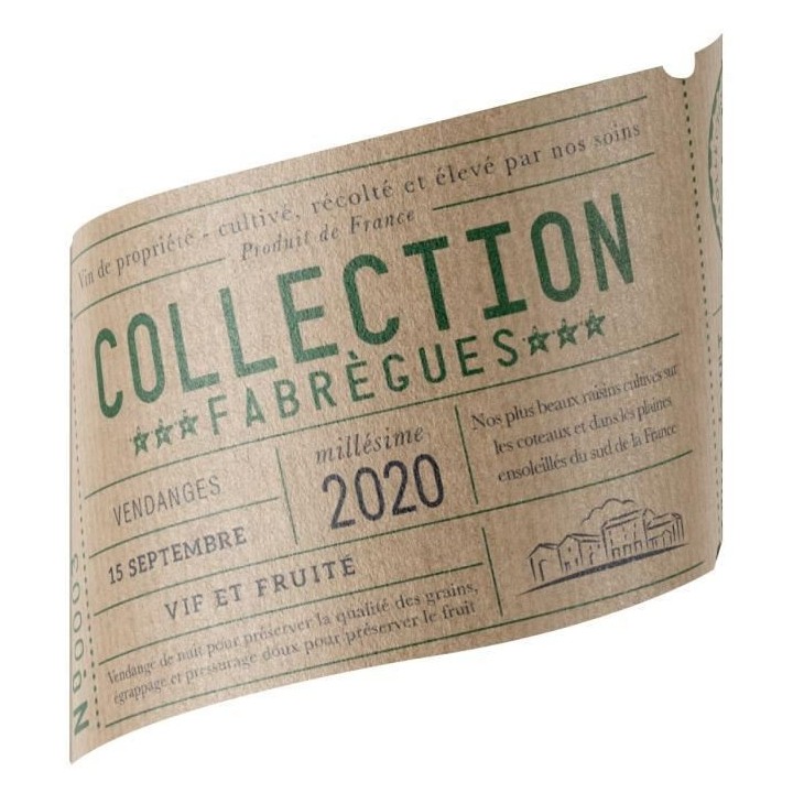 Collection Fabregues IGP Pays Hérault - Vin blanc de Languedoc