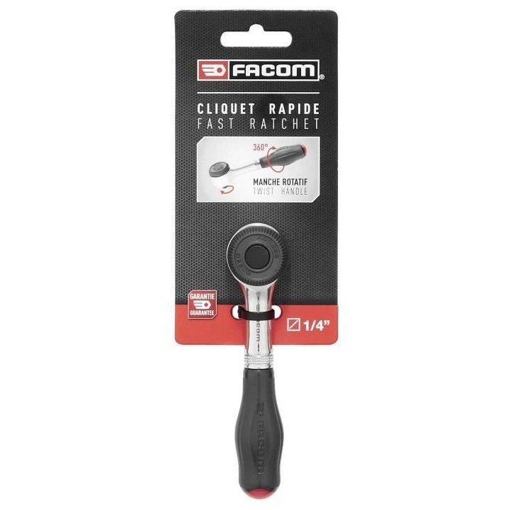 Cliquet 1/4'' manche rotatif - FACOM - R.360PB