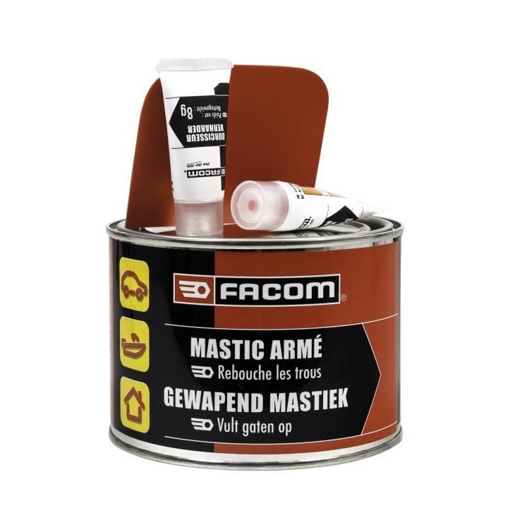 FACOM Mastic armé - Chagé en fibres de verre - 600 g