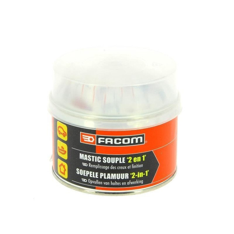 FACOM Mastic polyester souple 2en1 - Avec durcisseur - 500 g