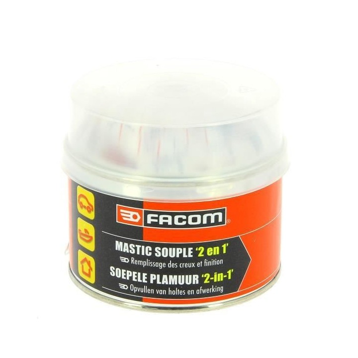 FACOM Mastic polyester souple 2en1 - Avec durcisseur - 500 g