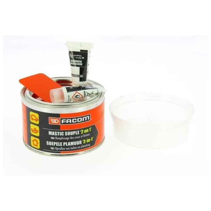 FACOM Mastic polyester souple 2en1 - Avec durcisseur - 500 g