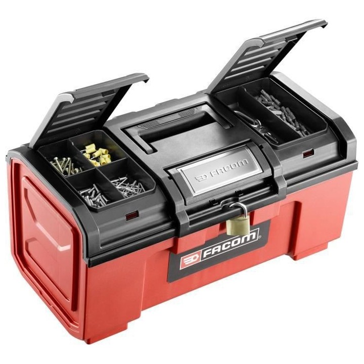 Boîte a outils 19'' en plastique a fermeture automatique 481 x 271 x