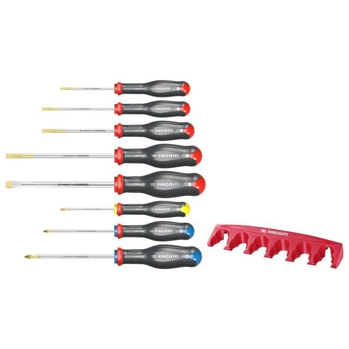 Coffret de 8 Tournevis Protwist empreintes Fente/Prozidriv/Phillips FA
