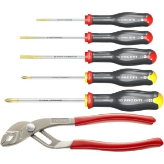 Coffret de 5 Tournevis FACOM - AT5.170PB (Livré avec 3 Tvis a Fente +