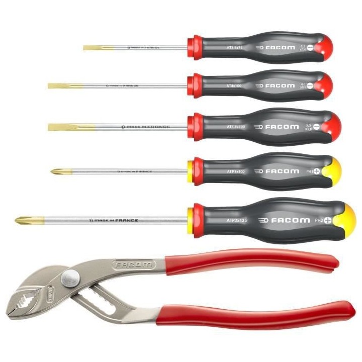 Coffret de 5 Tournevis FACOM - AT5.170PB (Livré avec 3 Tvis a Fente +