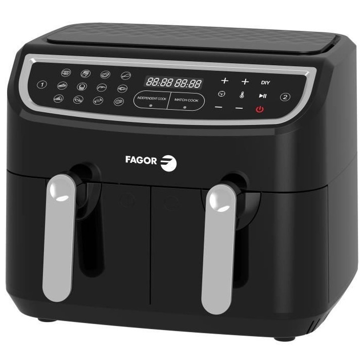 FAGOR FG906 - Friteuse éléctrique Air Fryer Double Cuve 4,5L - 1600W