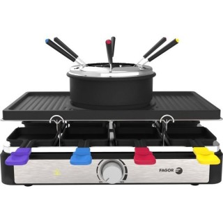 Appareil combiné 3 en 1 Raclette + Fondue + Grill - FAGOR FG369 - 140