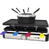 Appareil combiné 3 en 1 Raclette + Fondue + Grill - FAGOR FG369 - 1400 W - 8 poelons + 6 pics a fondue - 1,3 L