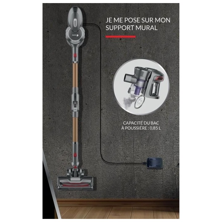 FAGOR FG406 - Aspirateur Balai sans fil - Autonomie 32 min - Bras arti