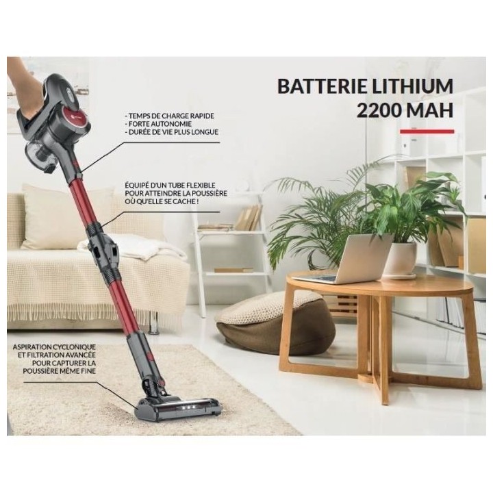 FAGOR FG238 - Aspirateur Balai sans fil - Autonomie 32 min - Bras arti