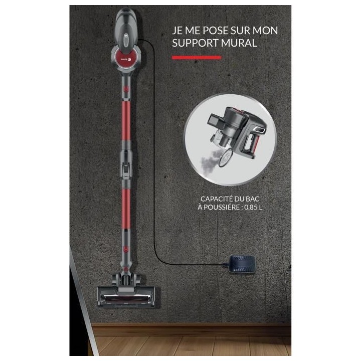 FAGOR FG238 - Aspirateur Balai sans fil - Autonomie 32 min - Bras arti