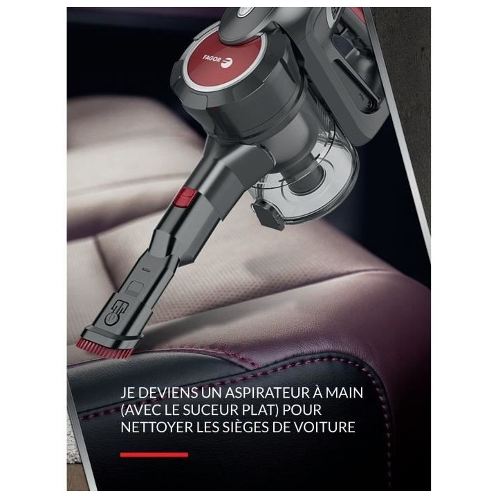 FAGOR FG238 - Aspirateur Balai sans fil - Autonomie 32 min - Bras arti