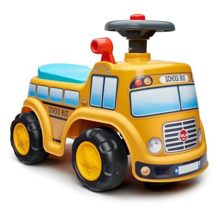 FALK - Porteur School Bus - assise ouvrante et volant directionnel ave