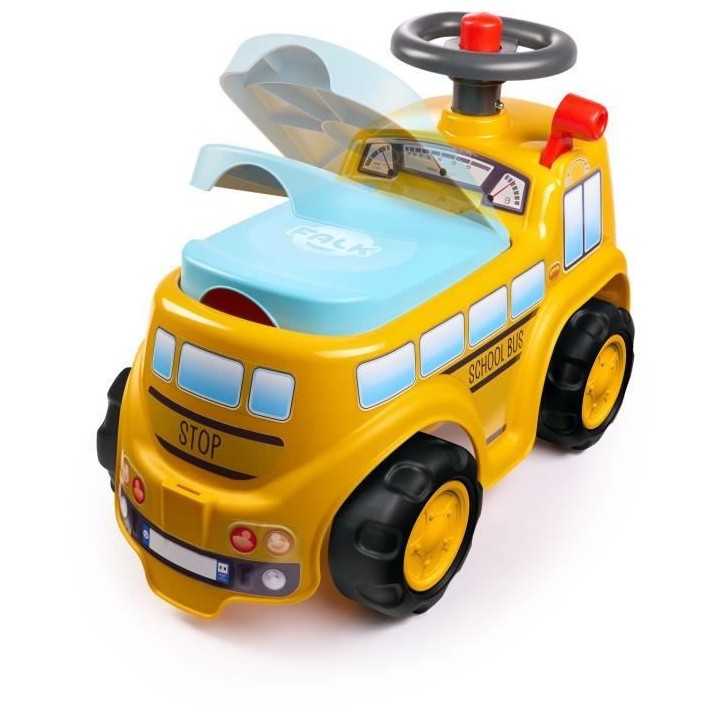 FALK - Porteur School Bus - assise ouvrante et volant directionnel ave