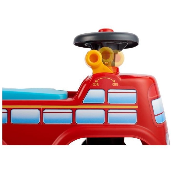 FALK - Porteur London Bus - assise ouvrante et volant directionnel ave