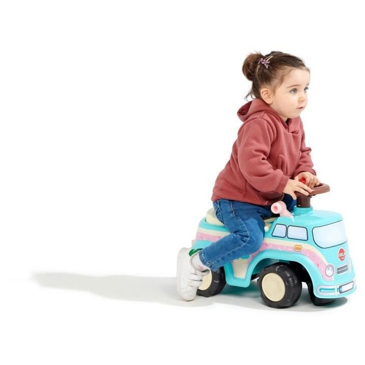 FALK - Porteur Glacier - assise ouvrante, volant directionnel avec kla