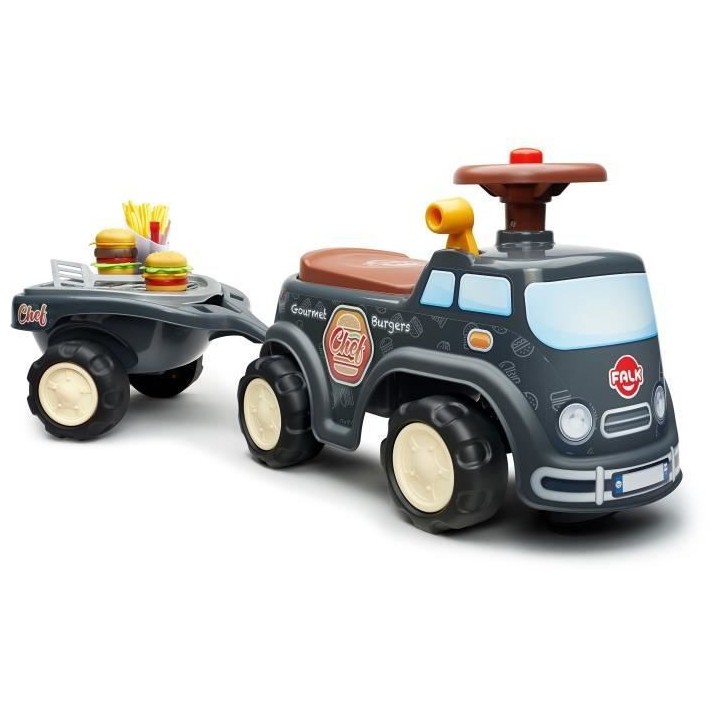 FALK - Porteur Food Truck - assise ouvrante, volant directionnel avec