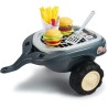 FALK - Porteur Food Truck - assise ouvrante, volant directionnel avec klaxon, remorque et accessoires