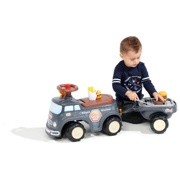 FALK - Porteur Food Truck - assise ouvrante, volant directionnel avec