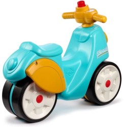 FALK - Scooter premier âge Strada - roues silencieuses, guidon directionnel avec klaxon - Bleu et Jaune