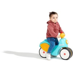 FALK - Scooter premier âge Strada - roues silencieuses, guidon directionnel avec klaxon - Bleu et Jaune