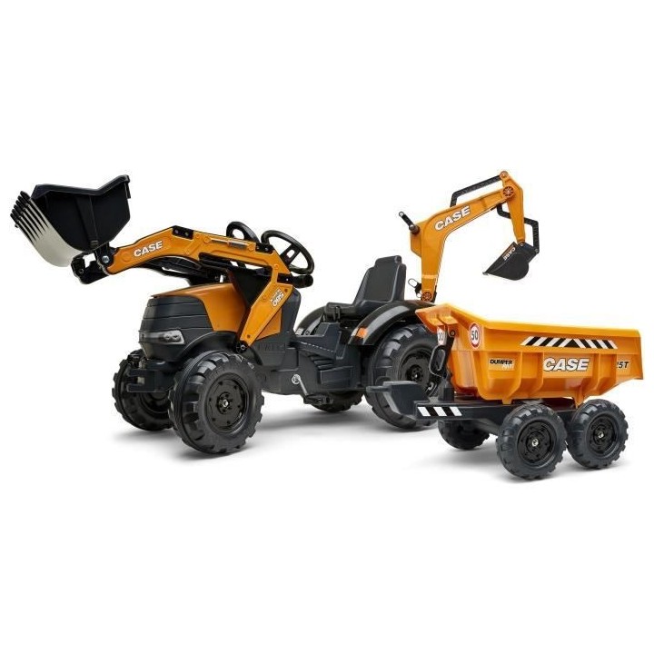 FALK - 997W - Tractopelle a pédales Case IH Construction avec excavat