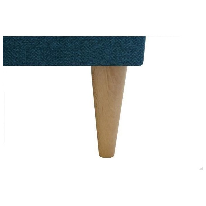 Canapé d'angle fixe réversible FALSLEV- Tissu bleu - L 215 x P 145 x