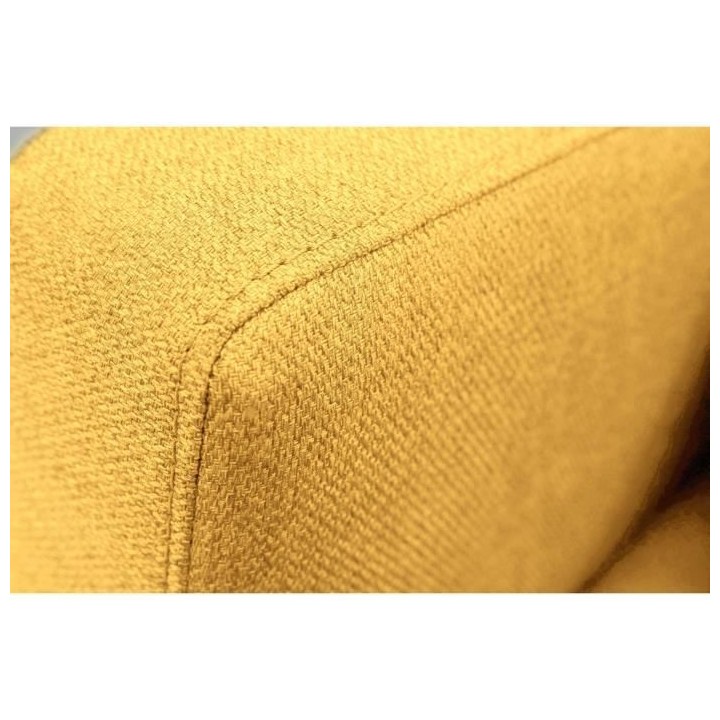 Canapé d'angle fixe réversible FALSLEV - Tissu jaune + 2 coussins no
