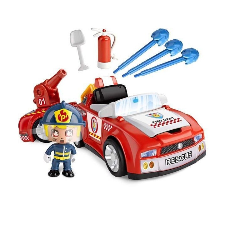 Pinypon Action - Coffret Véhicule de Pompier avec 1 figurine et acces