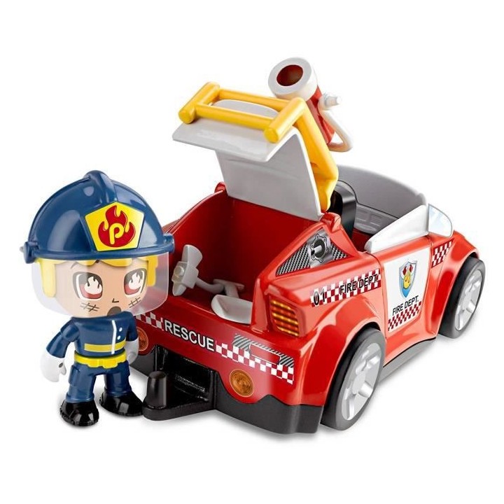 Pinypon Action - Coffret Véhicule de Pompier avec 1 figurine et acces