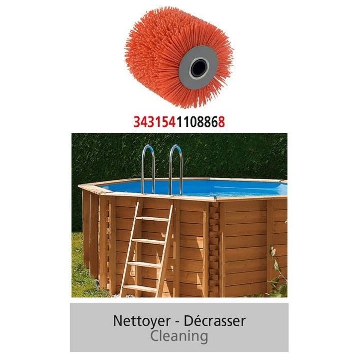 FARTOOLS Brosse nylon fil abrasif rouge pour rex120c et rex200