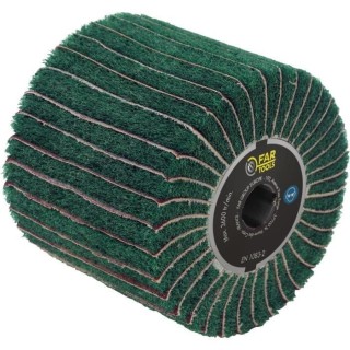 FARTOOLS Brosse fibre synthétique et lamelles abrasives Ø120mm/L100m