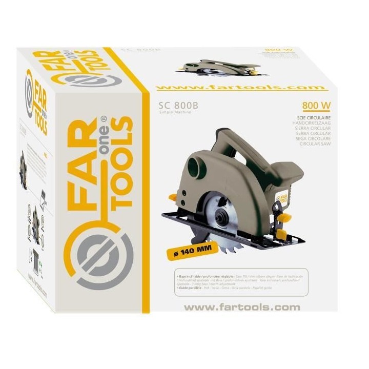 FARTOOLS ONE Scie circulaire SC 800B - 800 W - Ø 140 mm