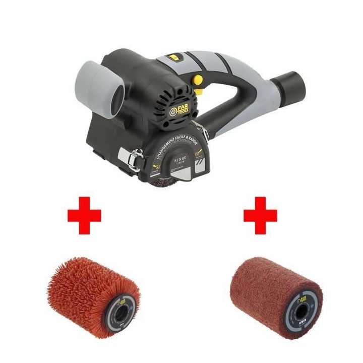 FARTOOLS PACK REX80 RENOVATEUR COMPACT + BROSSE NYLON ABRASIF + + BROS