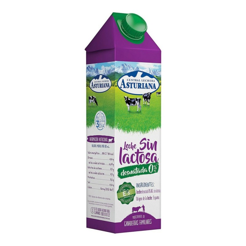 Lait écrémé Central Lechera Asturiana Sans lactose (1 L)