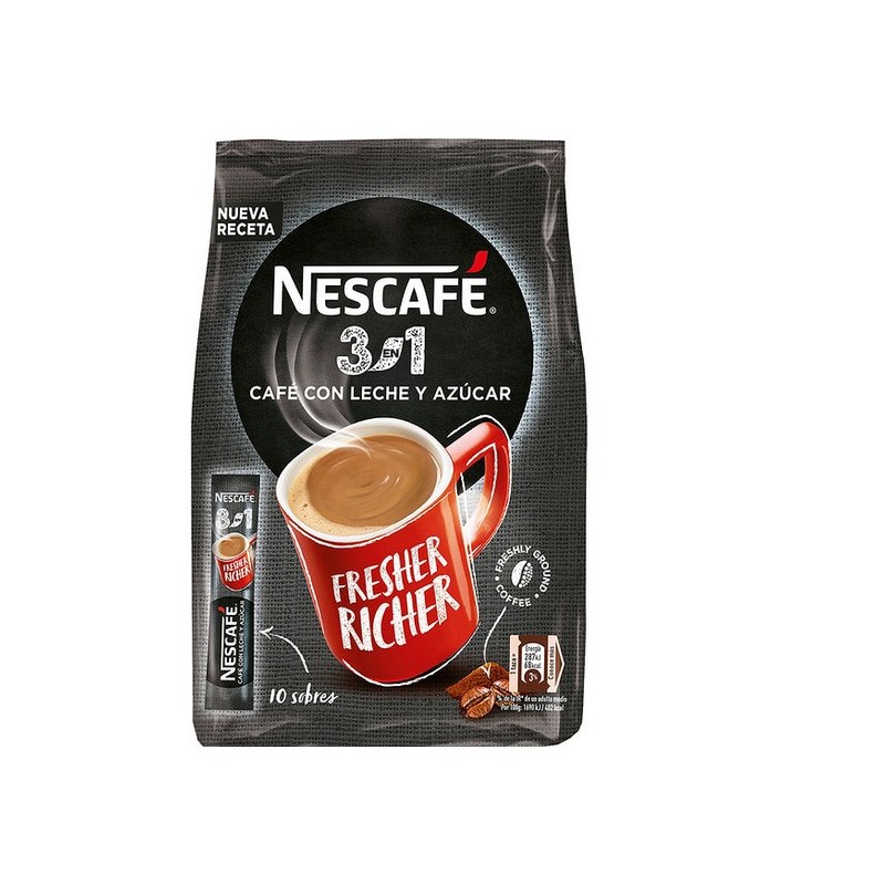 Café avec lait et sucre Nescafé (10 uds)