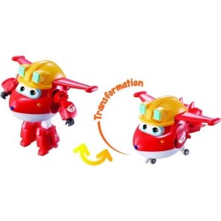 SUPER WINGS – TRANSFORMING JETT CONSTRUCTION – Avion Jouet Transformable et Figurine Robot Jouet Enfant – Personnage et Ro