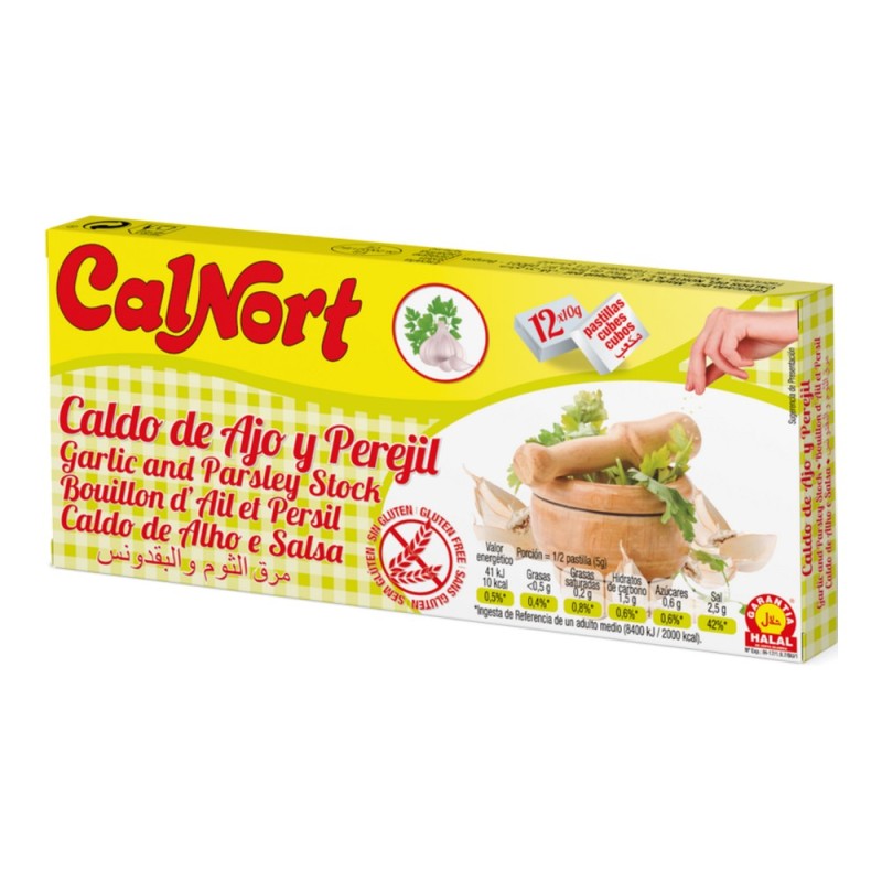 Bouillons Calnort Ail Persil Cachet (12 x 10 g)