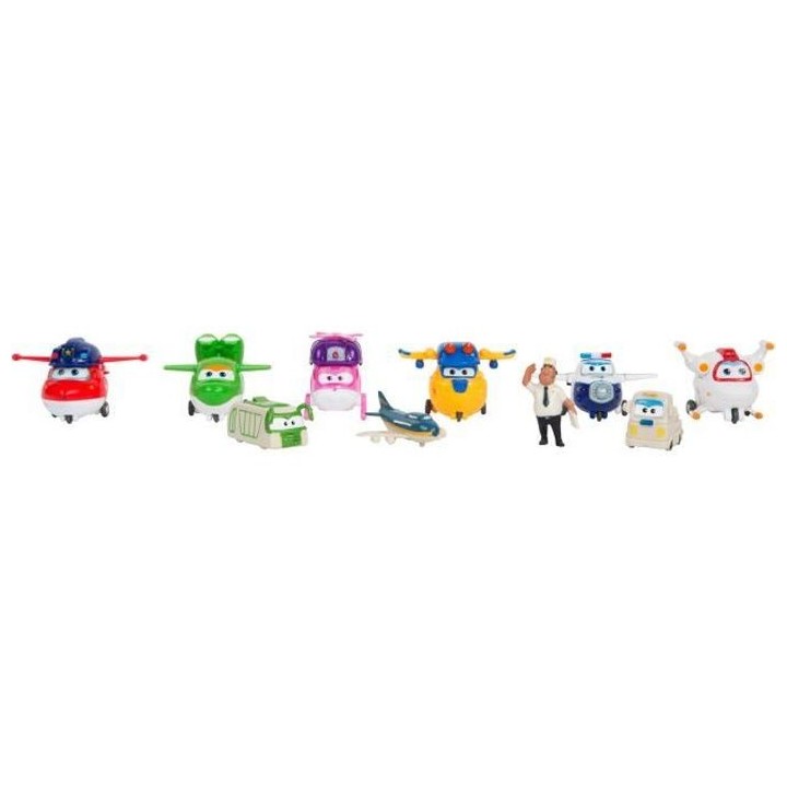 Coffret Super Wings de 6 Figurines Transform-a-bot 5 cm + figurines PV