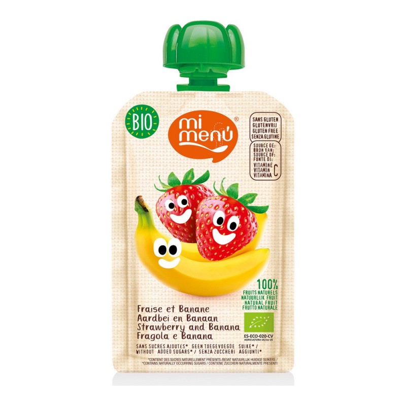 Pot pour bébé Be Plus Pouch Fraise Banane (100 g)