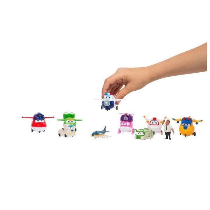 Coffret Super Wings de 6 Figurines Transform-a-bot 5 cm + figurines PV
